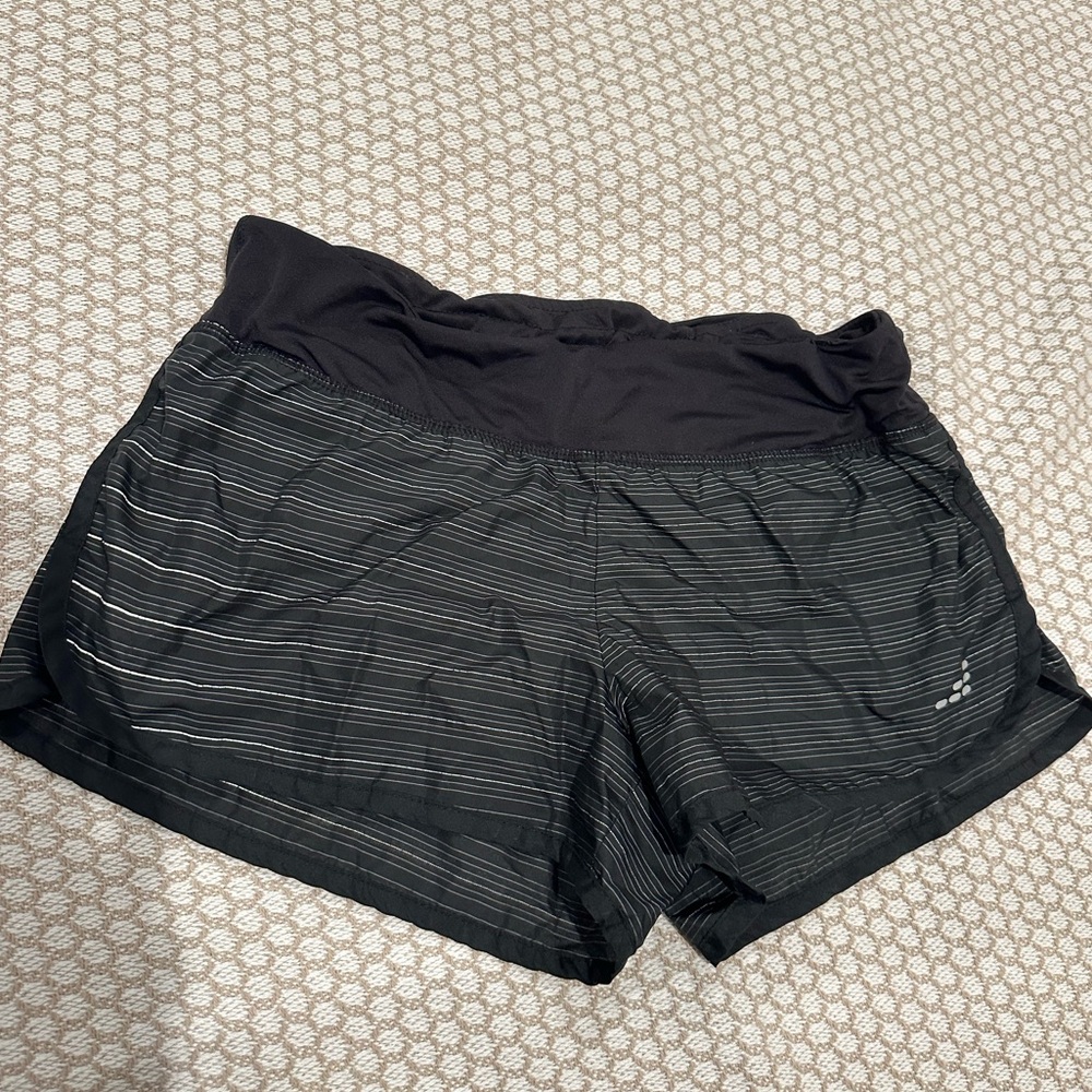 Black Reflective Athletic Shorts